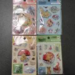 【韓国ダイソー】ポケモンシール4枚セット