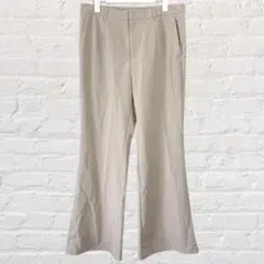 ジーユー ストレッチ スラックス セミフレアパンツ オンライン限定 大きいサイズ