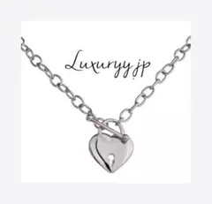 ハートネックレス 金属アレ トレンドじゃらじゃら サージカルステンレス 2way