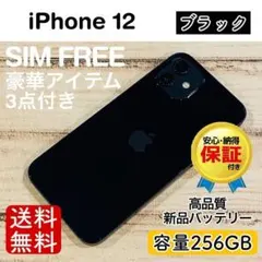 【美品】iPhone12 ブラック 256GB SIMフリー 100%