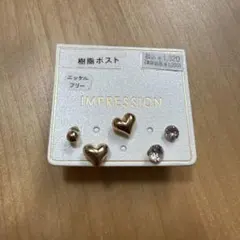 IMPRESSION ピアス 5点セット 樹脂ポスト ニッケルフリー
