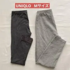 UNIQLO レギンス　スパッツ　M グレー　2点　裾レース　ワッフル　7分丈