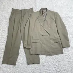 90s ヴィンテージ　ダブル　スーツ　セットアップ　6ボタン　グレンチェックXL