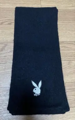 PLAYBOY マフラー ブラック 刺繍ロゴのサムネイル