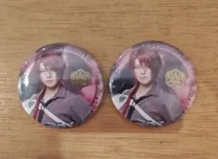 刀剣乱舞 刀ミュ 静かなる夜半の寝ざめ 缶バッジ　戦闘ver.　後家兼光　2点