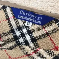 美品バーバリーブルーレーベル ノバチェック総柄ノースリーブ ワンピースMサイズ