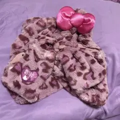 ハローキティ ヒョウ柄　マフラー　ハット　ユニバ　カチューシャ　ピンク