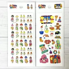 sosom room シール 2点 セット 粘土 スノーマン 雪だるま 部屋 冬