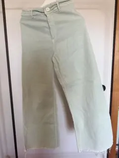ZARA EUR38 ライトグリーンデニム
