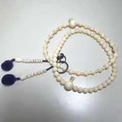 白珊瑚風 数珠 念珠 クリーム系 天然素材 仏具