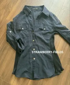 STRAWBERRY-FIELDS 長袖シャツ ネイビーのサムネイル
