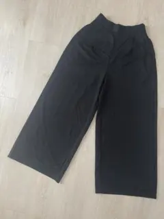GU ワイドパンツ 黒 MＳレディース