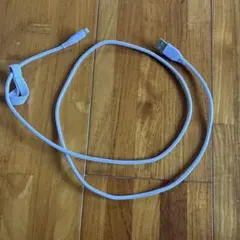 Lightning USBケーブル ライトパープル 編み込み