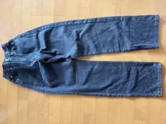 ダークブルーデニムストレートパンツ