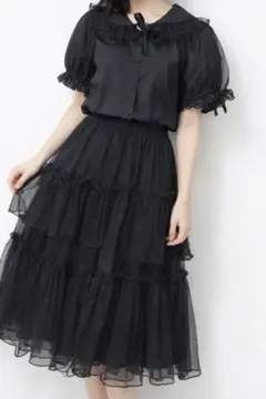 merry jenny リボンチュールブラウス　セットアップ