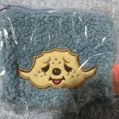 モンチッチもこもこスクエアポーチくすみカラーバージョンガチャ 青