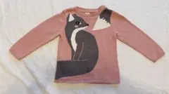 H&M ベビー キッズ ニット セーター キツネ柄 ピンク 90cm 新品！