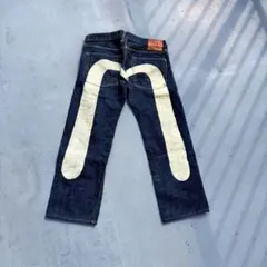 EBIS エビス　カモメペイントデザインブルーデニムパンツのサムネイル