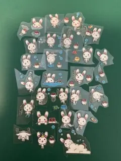 平成レトロ　うさぎ　シール