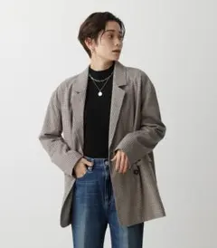 AZUL by moussy チェック ダブルジャケットのサムネイル