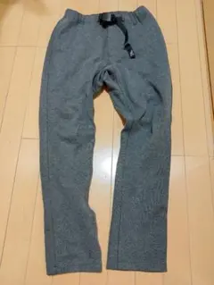GRAMICCI グレー スウェットパンツ 調整可能ベルト付き