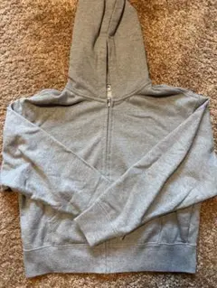 UNIQLO クロップド丈　グレー フルジップパーカー