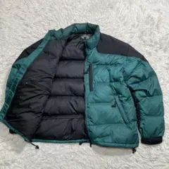 タラスブルバ　ダウンジャケット　ヌプシ　グリーン　ブラック　LL ダウン90%