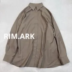 美品　RIM.ARK リムアーク　バックパッチワーク ビッグシャツ ブラウンのサムネイル