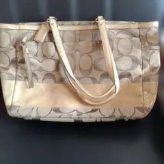 COACH ベージュ トートバッグ