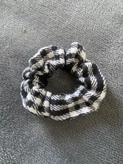 チェック柄シュシュ