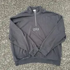 GAP 黒　ハーフジップスウェット