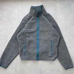 80s 90s USA製 エルエルビーン フリース ジップアップ グレー 筆記体