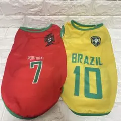 犬服 ブラジル・ポルトガル代表 2枚セット XLサイズ