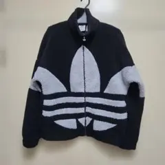 adidas　アディダスボアジャケット　M ブラック/グレー