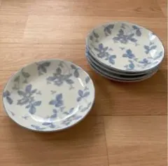 花柄 皿 食器5枚セット 取皿 陶器 来客用 和食器のサムネイル