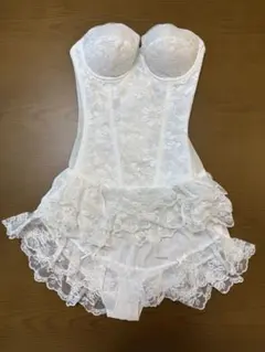 ACQUA GRAZIE ホワイト ブライダルインナー フリル付き C65