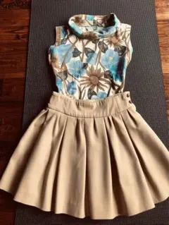 ZARA WOMAN ベージュ フレアスカート コットン　日本サイズM