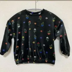 しまむら　ソフトチーズ　softcheese ベロアトレーナー　トップス　90