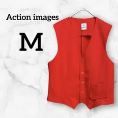 Action images 【M】レッド ノースリーブベスト