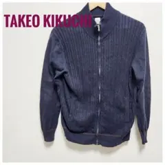 【良品】TAKEO KIKUCHI ネイビー カーディガン 3(L相当)