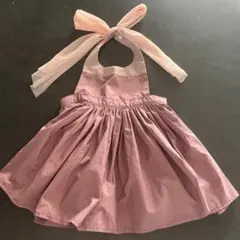 MARLMARL 80サイズ ピンクリボン付きエプロン お食事エプロン スタイ