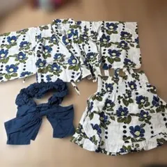 花柄甚平 95 洗濯のみ未使用