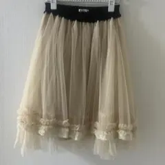 axes femme ベージュ フレアスカート