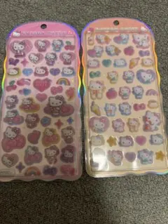 【正規品】コットンパフィーシール　キティ　2パックセット