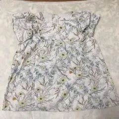 組曲　150 花柄　半袖　カットソー　水彩画風　女の子