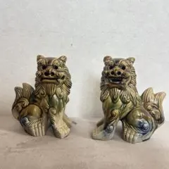 翡翠 獅子像 緑色 2体セット - メルカリ