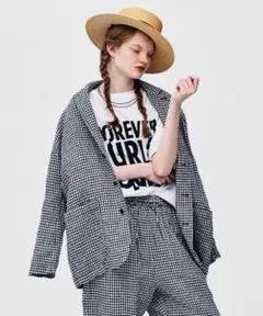 2025SS journal standard リネンチェックジャケット F