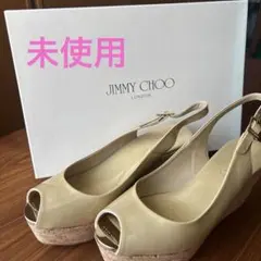 【未使用】正規　ジミーチュウ　オープントゥ　サンダル35 ウェッジソール
