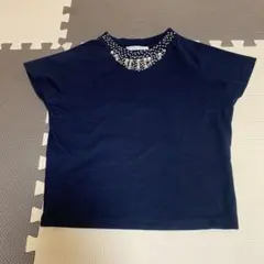 【アンデミュウ】半袖　ビジューカットソートップスのサムネイル