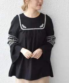 極美品✨定価1.1万❤️ 黒 シップスエニィ 洗える トーンカット 